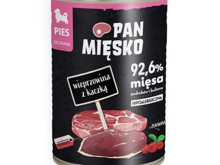 Wet food PAN MIĘSKO Meat Cerdo con Pato Beef 400 g Hot on Sale