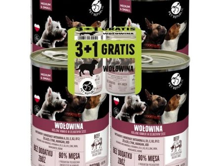 Wet food PETREPUBLIC Beef Beef 4 x 400 g Hot on Sale