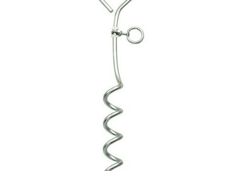 Accessory Kerbl Spiral Stake Silver Dog Lead Online Sale