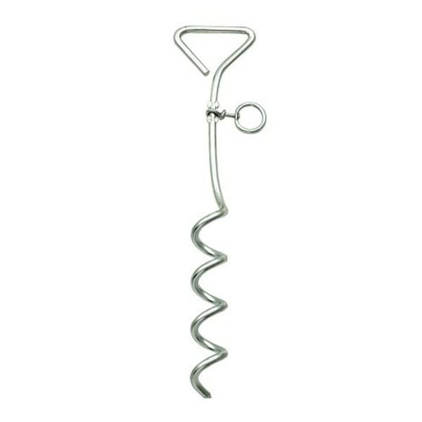 Accessory Kerbl Spiral Stake Silver Dog Lead Online Sale