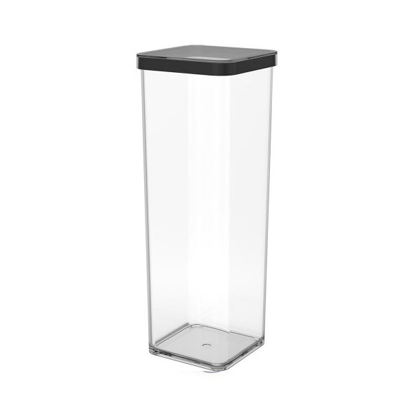 Bucket container Rotho Black Transparent Silicone Plastic Online now