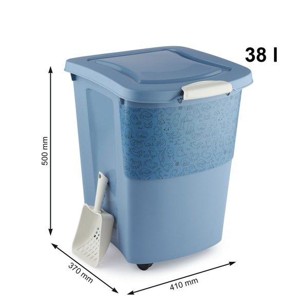 Bucket container Rotho Blue Plastic Online now