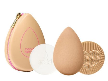 Makiažo kempinėlės rinkinys BeautyBlender Bronze Besties BB20321, rinkinį sudaro: makiažo kempinėlė, muiliukas, silikoninis padelis, dėkliukas Online Hot Sale