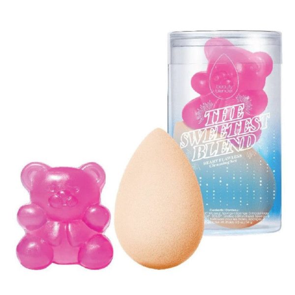 Makiažo kempinėlės rinkinys BeautyBlender Beary Flawless Blend & Cleanse Set BB20208, rinkinį sudaro: makiažo kempinėlė ir muiliukas  meškiukas  For Cheap