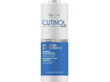 Plaukų šampūnas su keratinu ir proteinais Oyster Cutinol Plus Rebirth Reconstruction Shampoo, skirtas silpniems, trapiems ir pažeistiems plaukams OYSH05100225, 1000 ml For Sale