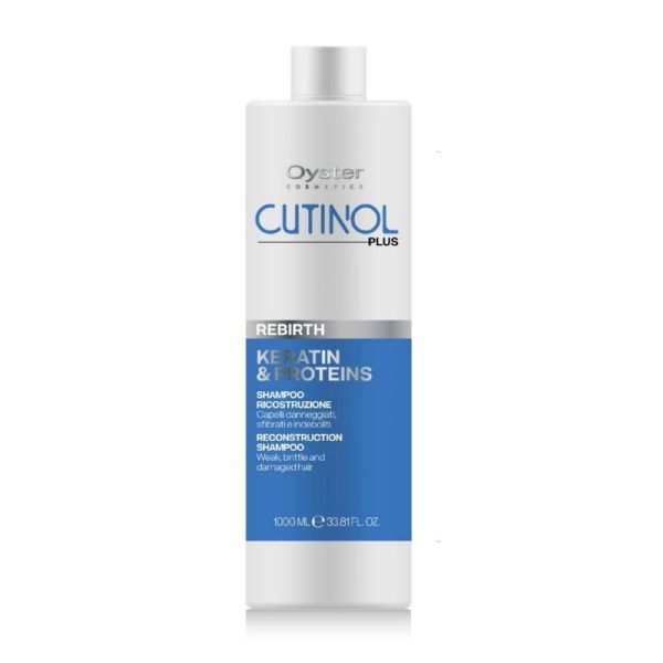 Plaukų šampūnas su keratinu ir proteinais Oyster Cutinol Plus Rebirth Reconstruction Shampoo, skirtas silpniems, trapiems ir pažeistiems plaukams OYSH05100225, 1000 ml For Sale