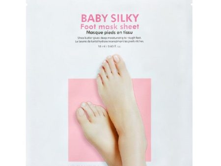 Kaukė pėdoms Holika Holika Baby Silky Foot Mask Sheet HH20011555, prisotinta taukmedžio sviestu, 18 ml Online Hot Sale