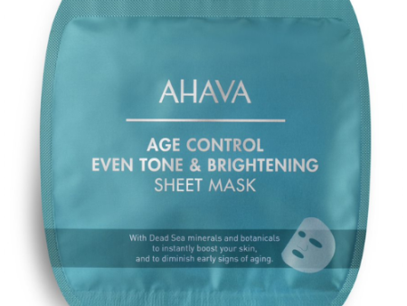 AHAVA AGE CONTROL Odos toną vienodinanti ir šviesinanti lakštinė veido kaukė on Sale