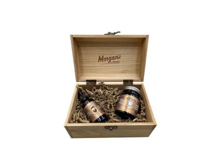 Barzdos ir plaukų priežiūros priemonių rinkinys Morgan s Wooden Oudh & Amber Chest, MPM311 Online now