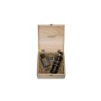 Kūno ir plaukų priežiūros priemonių rinkinys Morgan s Wooden Body & Cologne Box, rinkinį sudaro: odekolonas 50 ml, kūno losjonas 250 ml, pasta plaukams 15 ml, šukytės, MPM201 Fashion