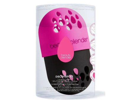 Makiažo kempinėlių rinkinys BeautyBlender Discovery Essentials Set BB28655, rinkinį sudaro: makiažo kempinėlė, muiliukas ir dėklas Online now